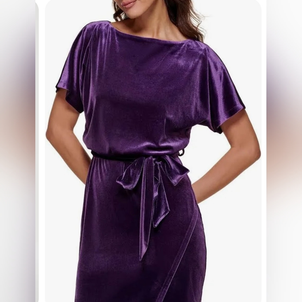 Kensie Blouson Velvet Dress - Picture 3 of 8